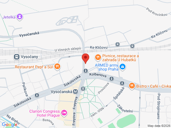 Pobočka Autoškola TRIO Praha 9 – Jandova ulice - mapa